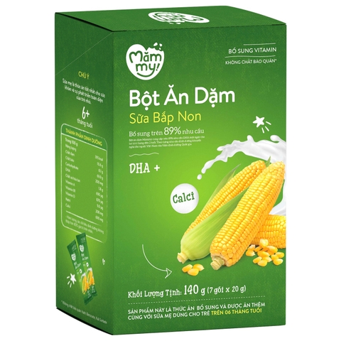 Bột ăn dặm Mămmy sữa, bắp non 140g (6M+)