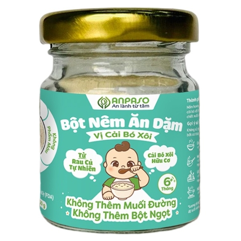Bột nêm ăn dặm Anpaso vị cải bó xôi 60g