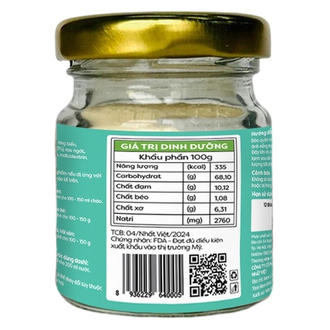 Bột nêm ăn dặm Anpaso vị cải bó xôi 60g