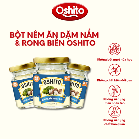 Bột Nêm Ăn Dặm Oshito Nấm Rong Biển 50g cho bé từ 6 tháng