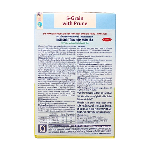 Bột ăn dặm HiPP vị ngũ cốc Mận Tây cho bé 6M+ 250g