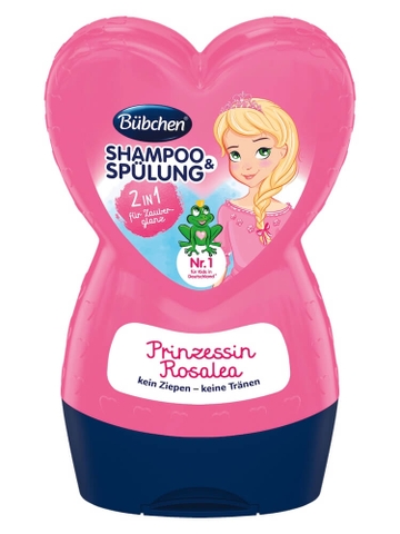 Dầu Gội và xả Bubchen Công chúa Rosalea trái tim hồng 230ml – cho bé từ 1 tuổi