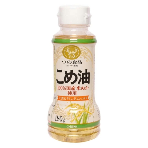 Dầu gạo Nhật Bản Tsuno nguyên chất 180g (6M+)