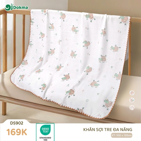 Khăn sợi tre đa năng Dokma DS902 (Họa tiết ngẫu nhiên)