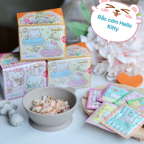Gia vị rắc cơm Hello Kitty (Tanaka Foods) 5 vị x 20 gói (túi 48g) cho bé trên 9 tháng