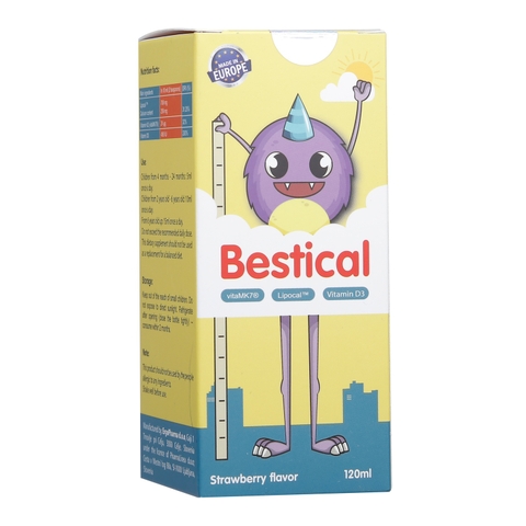 Canxi Bestical sinh học D3K2 120ml cho bé trên 4 tháng