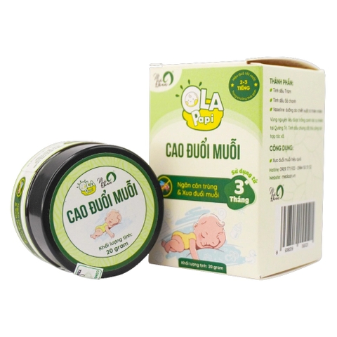 Cao đuổi muỗi thảo mộc Ola Papi lọ 20g