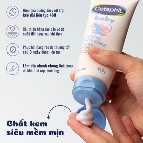 Kem dưỡng ẩm và làm dịu cho da nhạy cảm Cetaphil 100g (0M+)