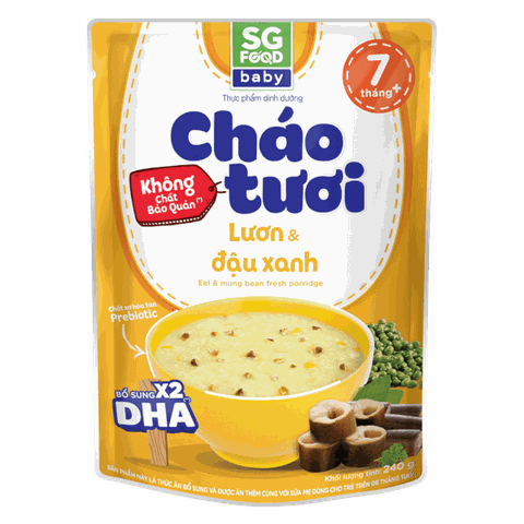 Cháo tươi Lươn Đậu Xanh SG food 240g cho bé trên 7 tháng
