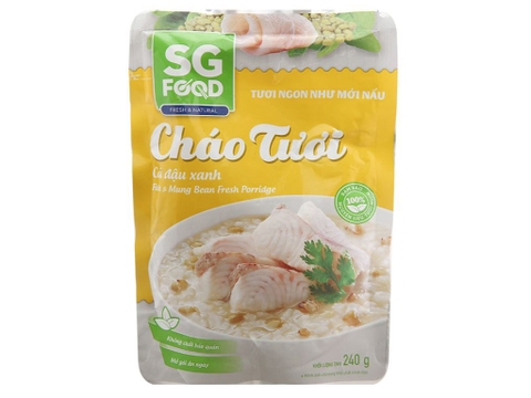 Cháo tươi Cá Đậu Xanh SG Food gói 240g cho bé trên 12 tháng