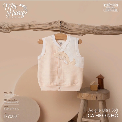 Áo gile Ultra Soft Cá heo nhỏ Honee 9816