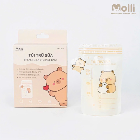 Túi trữ sữa Molli - 100ml (hộp 30 túi)