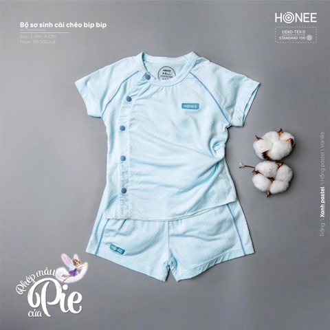 (C2.5) Bộ sơ sinh cài chéo bip bip Honee 6686