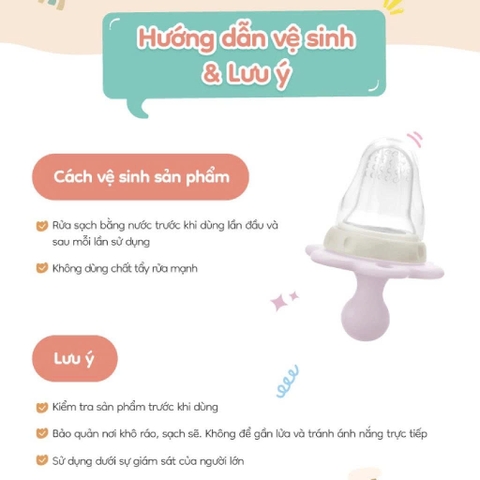 Túi nhai ăn dặm Farlin silicone cao cấp chống hóc cho bé (4M+)