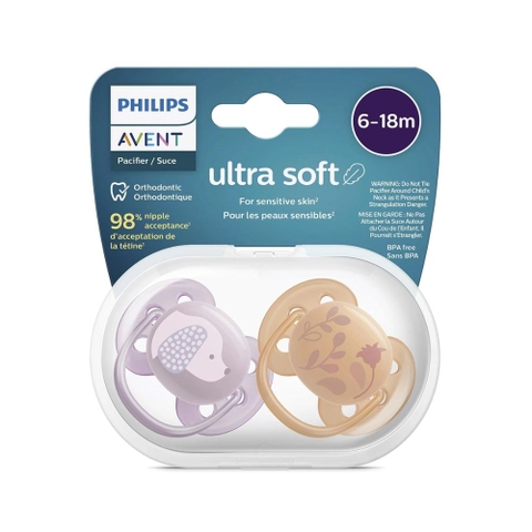 Ty ngậm siêu mềm Philips Avent (SCF091/18,  6-18M, vỉ đôi)