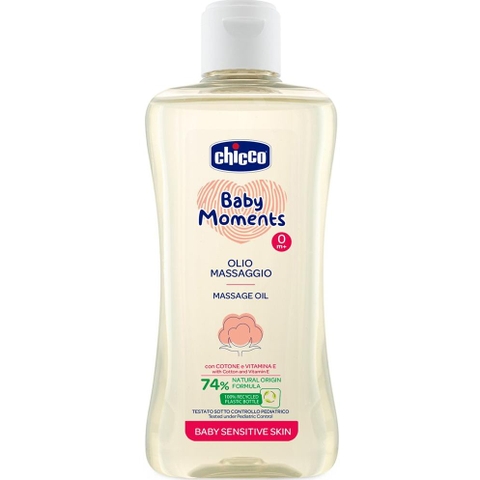 Dầu massage Chicco chiết xuất hạt bông 0M+ 200ml