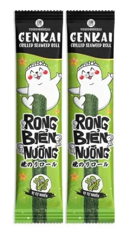 Lẻ 1 Gói Rong Biển Nướng GENKAI Cuộn Vị Tự Nhiên 3g (1Y+)