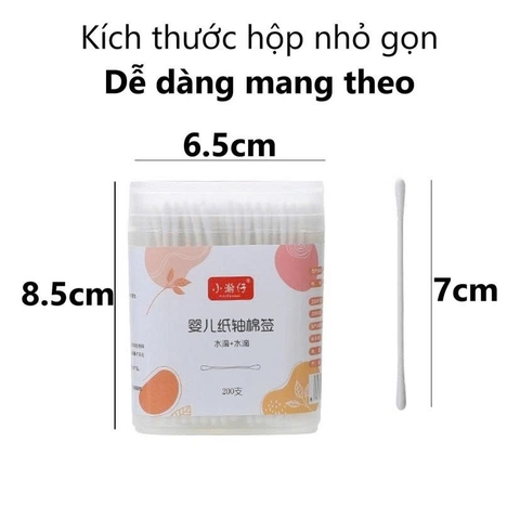 Tăm bông Misuta đầu xoắn và dệt 200 que