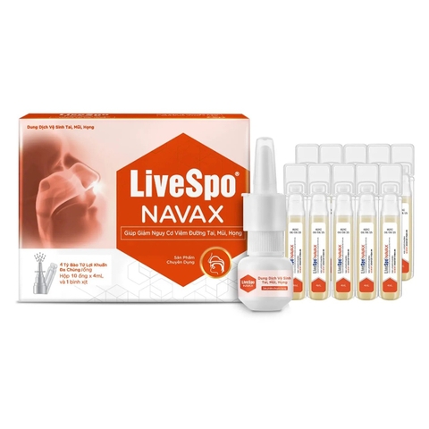 Dung dịch vệ sinh tai mũi họng LiveSpo Navax chuyên dụng 10*4ml (0M+)
