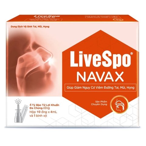 Dung dịch vệ sinh tai mũi họng LiveSpo Navax chuyên dụng 10*4ml (0M+)