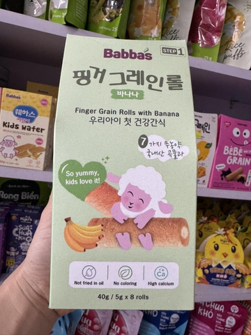 Bánh ngũ cốc Babba's Baby vị chuối 40g (8M+)