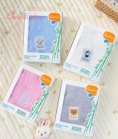 Chăn Lưới Sợi Tre Organic Cao cấp Emmakids 75x100cm (màu ngẫu nhiên)