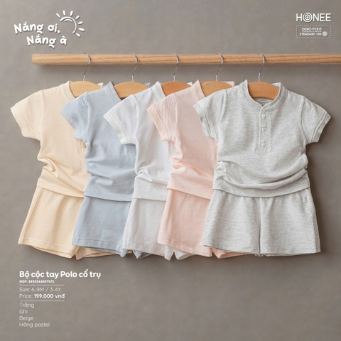 (C6.5) Bộ cộc tay Polo cổ trụ 7072 Honee