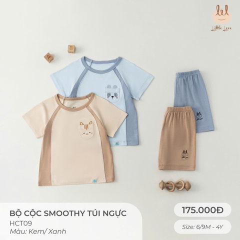 Bộ cộc Smoothy túi ngực Little Love