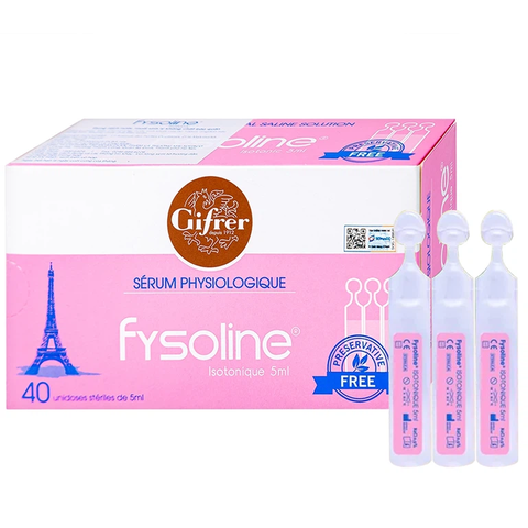 Nước muối sinh lý Gifrer Physiologique Pháp màu Hồng (40 ống x 5ml) 0m+