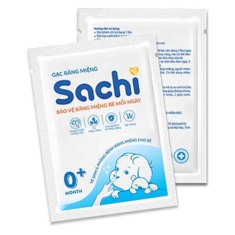 Gạc răng miệng Sachi 0M+ (Hộp 30 gói)