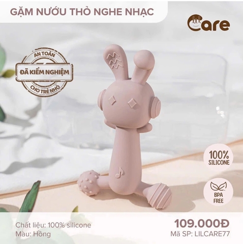 Gặm nướu thỏ nghe nhạc Licare 7702 (Hồng)