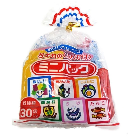 Gia vị rắc cơm Tanaka Foods Nhật Bản 6 vị 30 gói cho bé trên 1 tuổi và người lớn