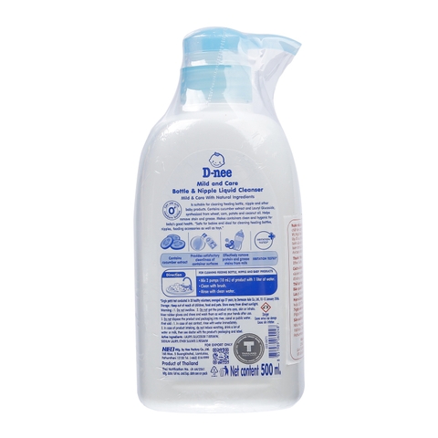 Nước rửa bình sữa và rau quả Dnee 500ml