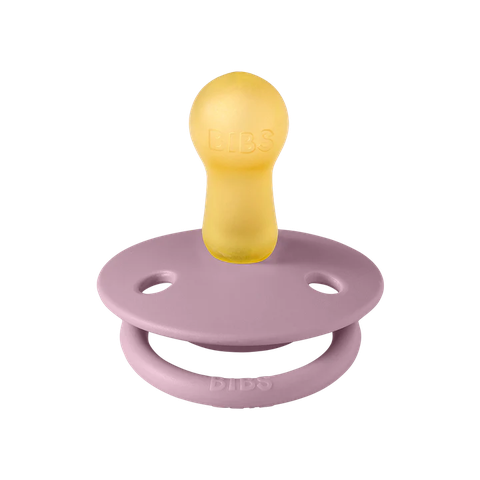 Ty ngậm núm tròn cao su tự nhiên BIBS Pacifier De Lux Latex Size 2 (trên 6 tháng), Heather