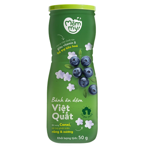 Bánh ăn dặm Măm My vị Việt Quất - hũ 50g (Trên 6 tháng)