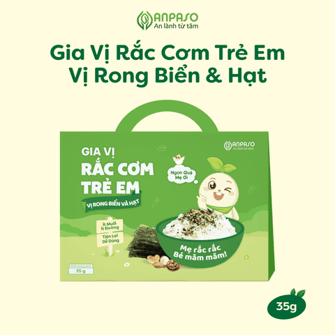Gia vị rắc cơm trẻ em vị Rong Biển và Hạt Anpaso 35g (12M+)