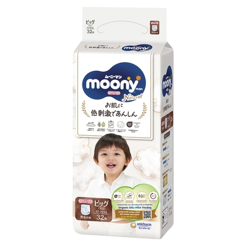 Bỉm - Tã quần Moony Trắng size XL32 miếng (cho bé 12 - 22kg)