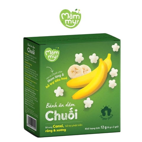 Bánh gạo ăn dặm Mămmy vị chuối 50g (7M+)