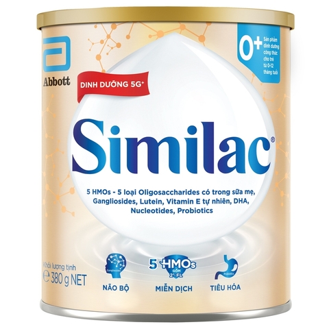 Sữa Similac 5G 0+ 380g (0-12M) - (Bao bì cũ: 400g) -  Giao bao bì ngẫu nhiên
