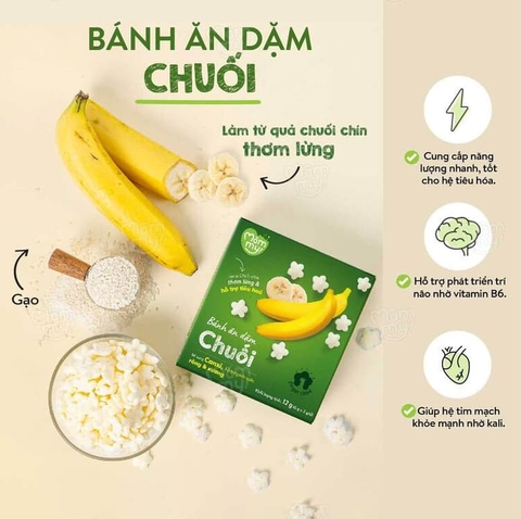 Bánh gạo ăn dặm Mămmy vị chuối 50g (7M+)