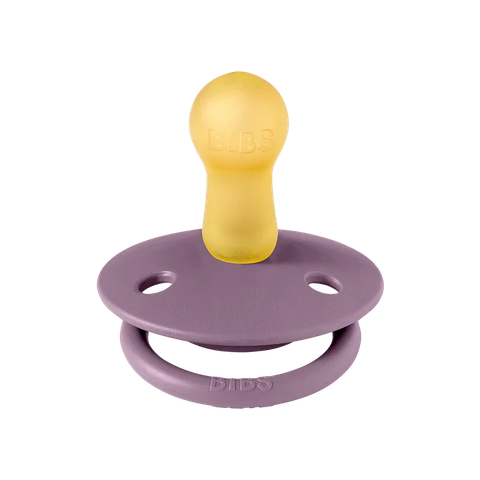 Ty ngậm núm tròn cao su tự nhiên BIBS Pacifier De Lux Latex  Size 2 trên 6 tháng tuối, Mauve