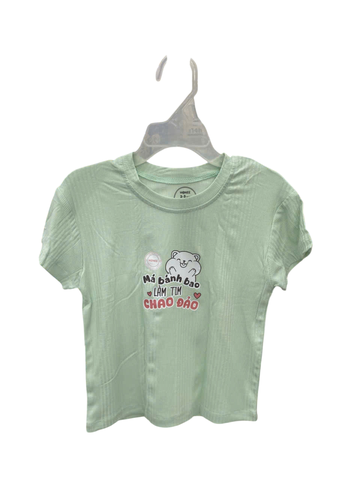 Áo T shirt Má bánh bao làm team chao đảo màu Xanh Ruby (2-3Y)