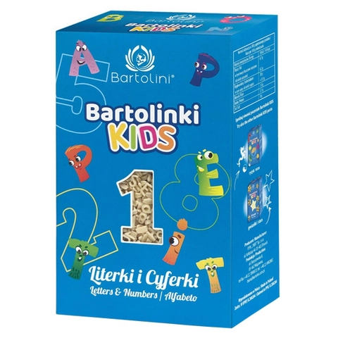 Mì nui Bartolini hình chữ cái và chữ số 2 trứng 250g cho bé trên 6 tháng
