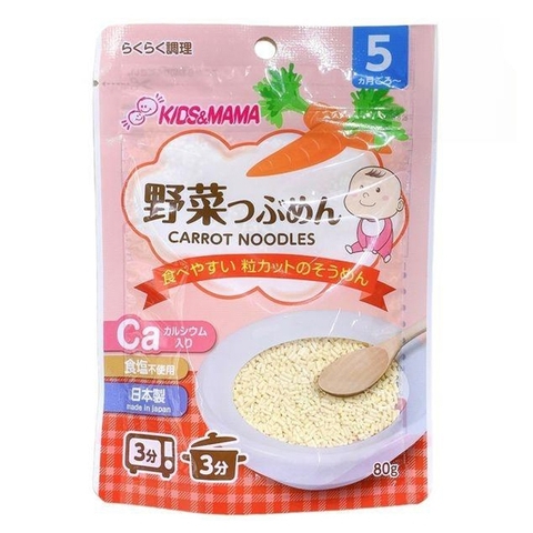Mì somen Kids&MaMa vị Cà Rốt 5M+ 80g