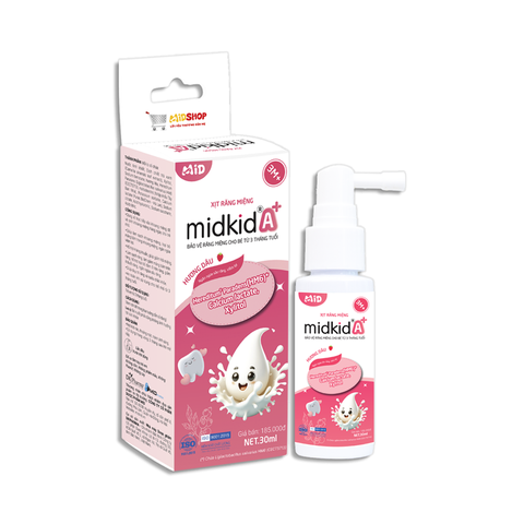 Xịt răng miệng Midkid A+ hương dâu (3M+)