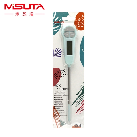 Nhiệt kế Misuta đo nước pha sữa, đo nhiệt độ nước, thức ăn (Xanh)
