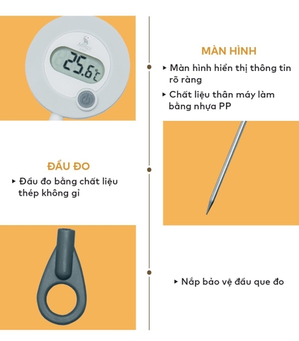 Nhiệt kế đo sữa Moaz Bébé MB - 020