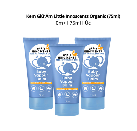 Kem giữ ấm hữu cơ Little Innoscents Úc 75ML cho bé (0M+)
