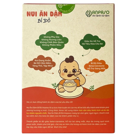 Nui ăn dặm bí đỏ Anpaso 150g