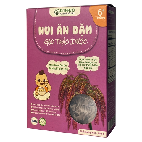 Nui ăn dặm gạo thảo dược Anpaso 150g